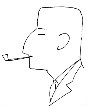 William Faulkner self-portrait from 1956